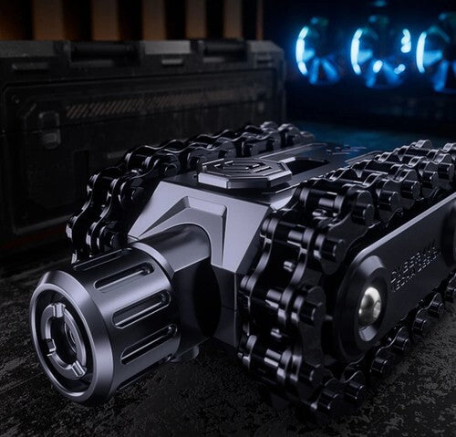 Hot EDC Tank Roller Fidget Spinner Metal Ratchet Push Card Slider Fingertip Toys 07FC0E-D4 - KOEEK