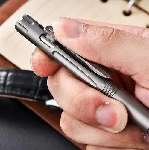 1PC Titanium Ballpoint Pen EDC Pocket Pen Office Business Writing Signature Gift 07FC0E-D4 - KOEEK