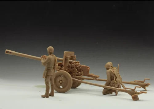 3D Printed 1/72 Soviet 76mm anti-tank gun 3NC3 + 3-person Model Unpainted 07FC0E-D4 - KOEEK