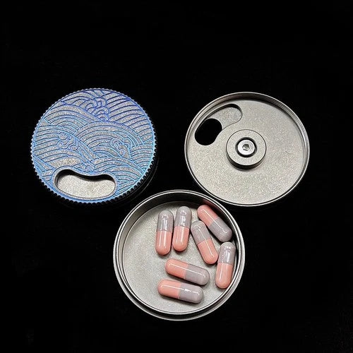 Titanium Candy Gum Holder Case Container Organizer EDC Storage Box Fidget Slider 07FC0E-D4 - KOEEK