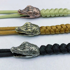 Crocodile Head Brass Bead Parachute Cord Knife Lanyard Pendant DIY Accessories 07FC0E-D4 - KOEEK