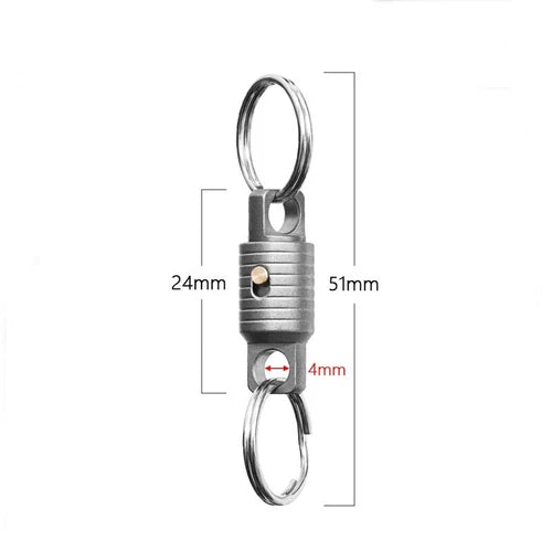EDC 360 Degree Rotation Titanium Alloy Gimbal Keychain w Key Ring Car Keychains 07FC0E-D4 - KOEEK