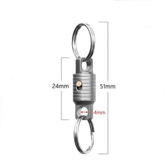 EDC 360 Degree Rotation Titanium Alloy Gimbal Keychain w Key Ring Car Keychains 07FC0E-D4 - KOEEK