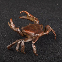 Chinese Collectible Old Pure Copper Handwork Antique Crab Little Ornament Statue 07FC0E-D4 - KOEEK