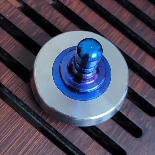Titanium + Stainless Steel Spinning Top Desktop Fidget Toy Gyroscope Gyro EDC 07FC0E-D4 - KOEEK