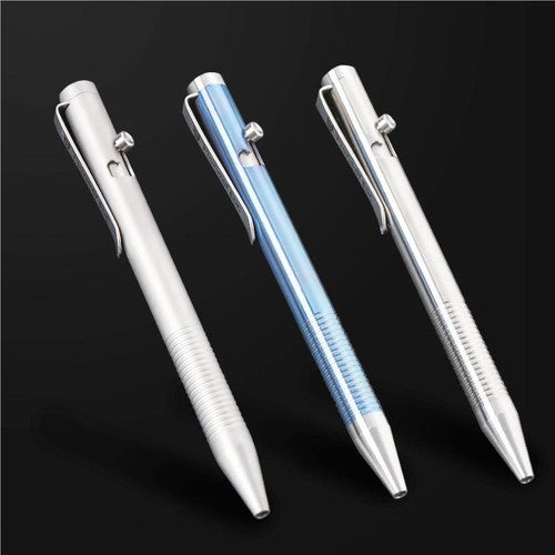 EDC Titanium Bolt Action Ballpoint Office Business Writing Signature Pocket Pen 07FC0E-D4 - KOEEK
