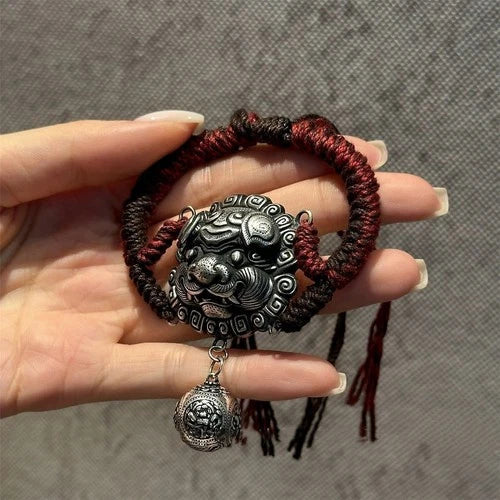 Retro Ethnic Bracelet Swallow Gold Beast Lion Braided Adjustable Rope Jewelry 07FC0E-D4 - KOEEK