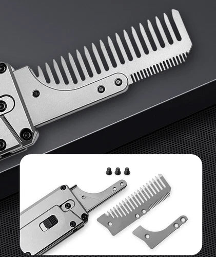 Titanium Alloy Pocket Folded Health Comb Combing Hair Outdoor EDC Multi Tools 07FC0E-D4 - KOEEK