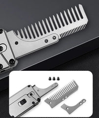 Titanium Alloy Pocket Folded Health Comb Combing Hair Outdoor EDC Multi Tools 07FC0E-D4 - KOEEK