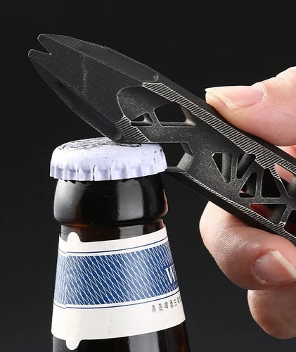 TWOSUN Titanium Alloy Hollow Out Pry Bar Crowbar Opener Pocket EDC Multi Tools 07FC0E-D4 - KOEEK