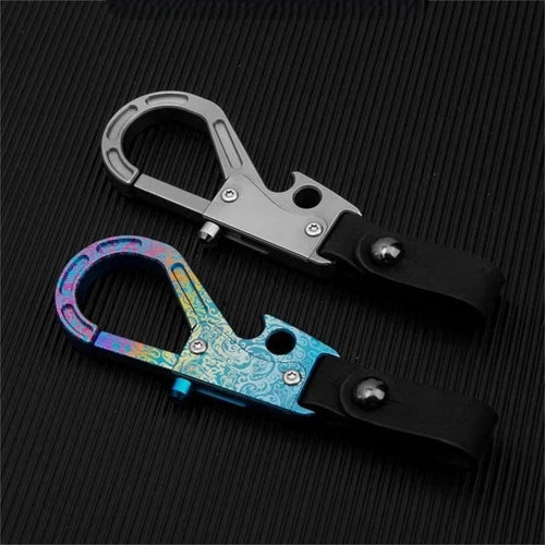1PC Titanium Carabiner Keychain Clip EDC Car Key chain Holder with Bottle Opener 07FC0E-D4 - KOEEK