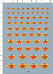 5-16mm CPLA Air Force Red five pointed star August 1st emblem Water Slide Decal 07FC0E-D4 - KOEEK