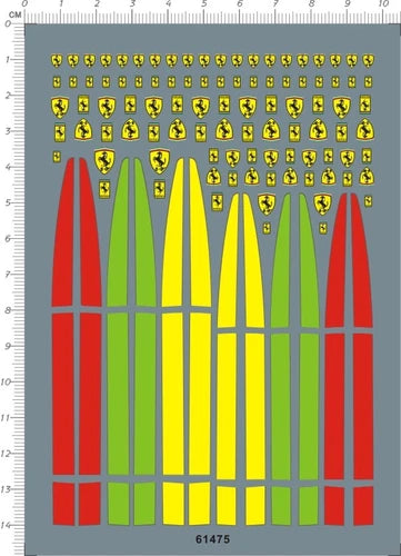 Detail Up 1/24 Scale Ferrari Car Body Markings Model Kit Water Slide Decal 07FC0E-D4 - KOEEK