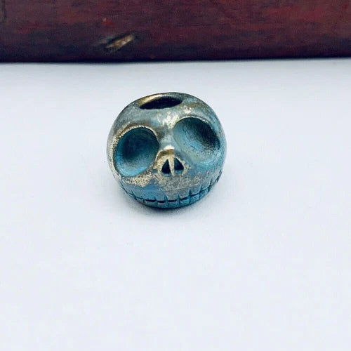Pumpkin Lanyard Bead Skull Paracord Knife Beads Solid Brass EDC Pendant Tool 07FC0E-D4 - KOEEK