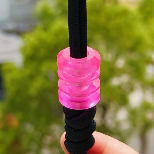 EDC Resin Knife Lanyard Bead Paracord Necklace Pendant Bracelet Bead DIY Pink 07FC0E-D4 - KOEEK