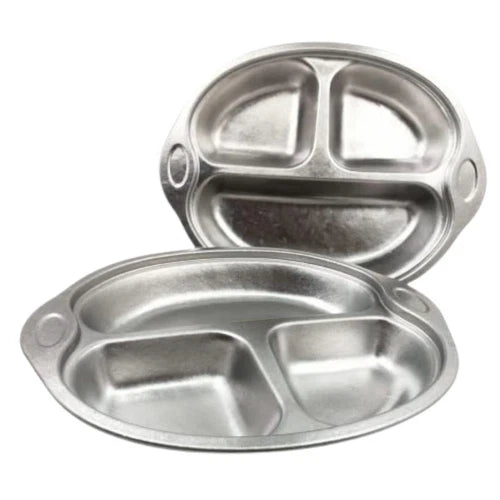 Pure Titanium GR1 3-in-1 Tableware Dinner Plate Ultra Light Divided Food Plate 07FC0E-D4 - KOEEK