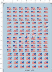 1/700 USN US National Flag wind wave style Markings Ship Model Water Slide Decal 07FC0E-D4 - KOEEK