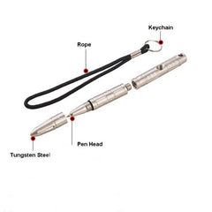 EDC Stainless Steel Pocket Ball Pen Ballpoint Pen Office Signature Outdoor Tool 07FC0E-D4 - KOEEK