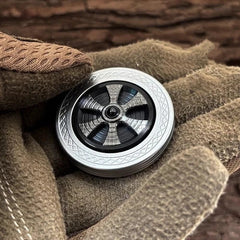 Stainless Steel Fidget Slider Spinning Top Stress Relief Fidget Spinner EDC Toys 07FC0E-D4 - KOEEK