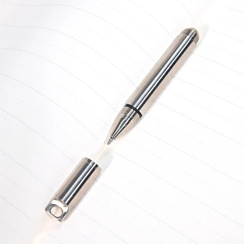 Portable EDC Mini Titanium Alloy Ballpoint Emergency Write Keychain Signing Pen 07FC0E-D4 - KOEEK