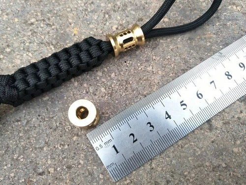 1PC Brass Knife Lanyard Bead Paracord Necklace Pendant Bracelet Making Bead EDC 07FC0E-D4 - KOEEK