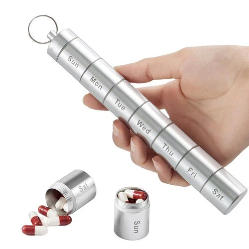 EDC Aluminum Alloy Sealed Waterproof Warehouse can Be Split Into 7-day 07FC0E-D4 - KOEEK
