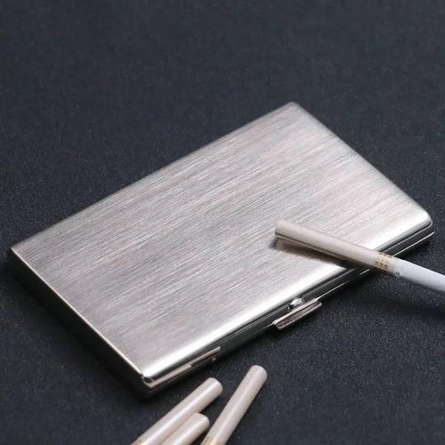 Hot EDC Ultra Thin & Long Cigarette Box Stainless Steel Can Hold 10PCs 07FC0E-D4 - KOEEK