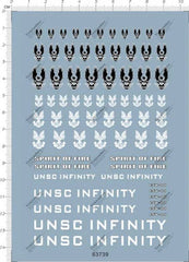 1/10000 UNSC INFINITY Spirit of Fire Spacecraft Model Markings Water Slide Decal 07FC0E-D4 - KOEEK