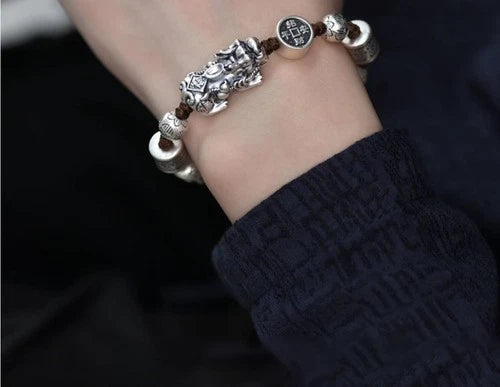 Pixiu Bracelet Men Women Wealth Charm Bracelet Feng Shui Beads Gift 07FC0E-D4 - KOEEK