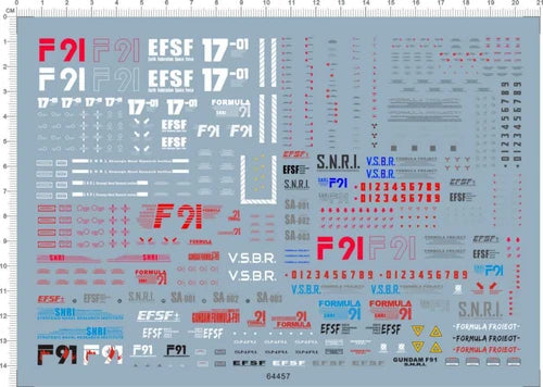 1/100 MG FORMULA 91 F91 GDM Figure SNRI V.S.B.R. 17-01 Marking Water Slide Decal 07FC0E-D4 - KOEEK