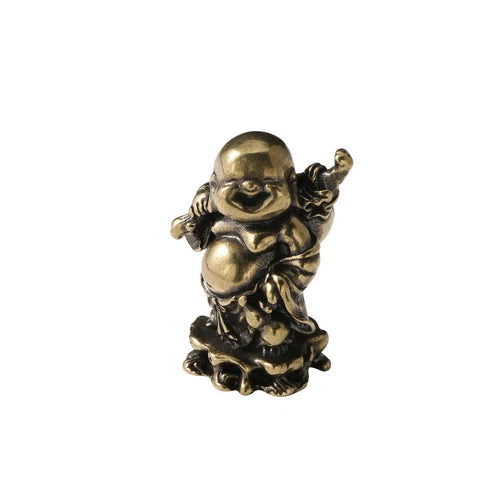 Solid Brass Buddha Figurine Small Statue Home Ornament Figurines Collectibles 07FC0E-D4 - KOEEK