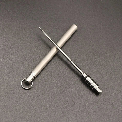 Hot Titanium EDC Toothpick With Protective Case Holder Keychain Multi Tool Gift 07FC0E-D4 - KOEEK