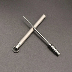 Hot Titanium EDC Toothpick With Protective Case Holder Keychain Multi Tool Gift 07FC0E-D4 - KOEEK