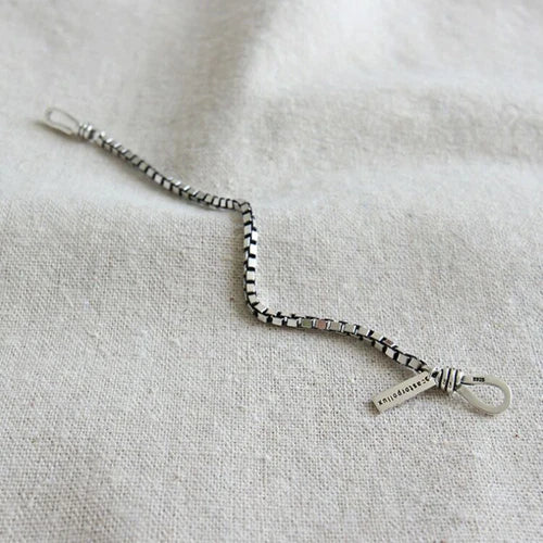 Women's 925 Silver Plating Beads Handmade Retro Geometric Bracelet Gift 07FC0E-D4 - KOEEK