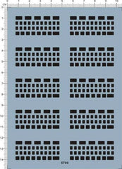 Super Detail Up Aircraft Ship Windows Markings Model Kit Water Slide Decal Black 07FC0E-D4 - KOEEK