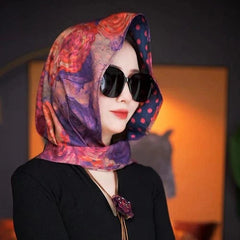 Ribbed Satin Scarf Hat Bow Tie Turban Cap Sun Protection Wrap For Women Casual 07FC0E-D4 - KOEEK