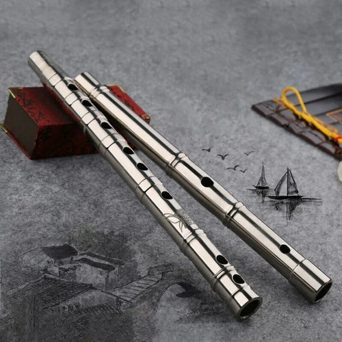 Kung Fu Di Zi Titanium Profession Flute Chinese Traditional Musical Instrument 07FC0E-D4 - KOEEK