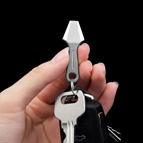 Mini Titanium Pry Bar Crowbar Keychain Necklace Pendant Pocket EDC Tool Outdoor 07FC0E-D4 - KOEEK