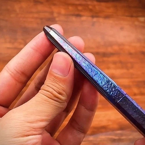 EDC Titanium Pocket Ballpoint Pen Meteorite Pattern Office Signature Stationery 07FC0E-D4 - KOEEK