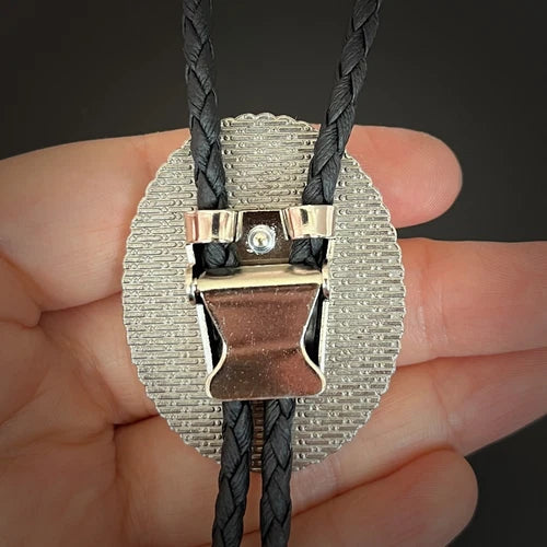 Natural Green Jade Mens Bolo Tie Cowboy Vintage Alloy PU Leather Rope Wedding 07FC0E-D4 - KOEEK