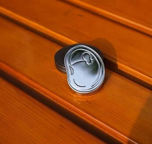 Hand Slider Bean Shape Stainless Steel Clicker Push card Stress Relief EDC Toy 07FC0E-D4 - KOEEK