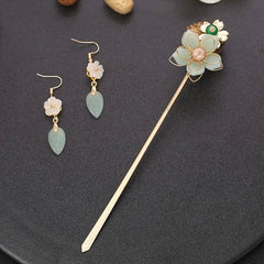 Chinese Hanfu Hair Pin And Earrings Set Traditional Costume Jewelry Women 07FC0E-D4 - KOEEK