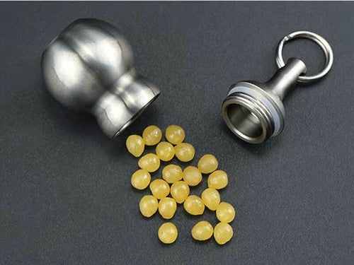 Outdoor Titanium Keychain Waterproof Box Sealed Tank Pendant EDC Survival Tool 07FC0E-D4 - KOEEK