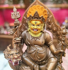 10CM Copper Statue White Jambhala Dzambhala Buddha Home Design 07FC0E-D4 - KOEEK
