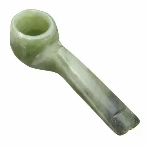 Natural Green Jade Gemstone Carved Straight Pipe Smoking Tobacco Cigarette Pipes 07FC0E-D4 - KOEEK