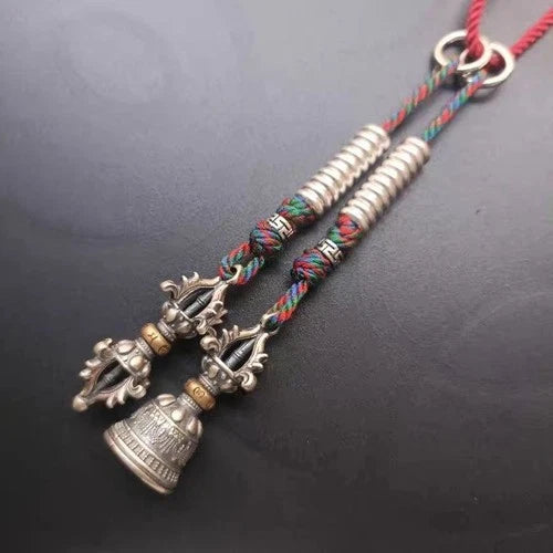 Tibetan Buddhist Mala Counter Vajra Bell Dorje DIY Bodhi Bead Bracelet Accessory 07FC0E-D4 - KOEEK