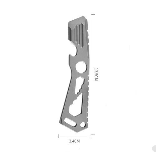 EDC Titanium Stainless Steel Multitool Card Crowbar Opener Outdoor Pry Bar Tool 07FC0E-D4 - KOEEK