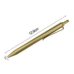 Handmade Spring EDC Retro Copper Brass Ball Pen Pocket Signature Pen G2 Refill HANDMADE - KOEEK