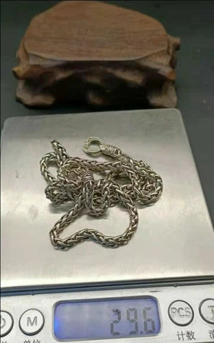 Rare Chinese Miao Tibetan Silver Handmade Necklace Jewelry Noble Women Men Gift RARE - KOEEK