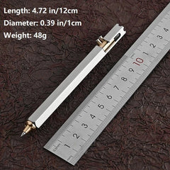 Stainless Steel Brass Bolt Action Ballpoint Pen EDC Pocket Signature Writing Pen 07FC0E-D4 - KOEEK